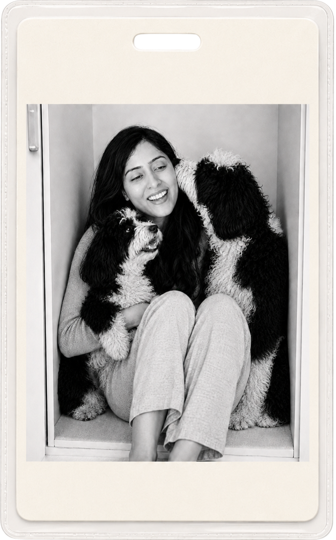 Divya with Krypto and Luna
